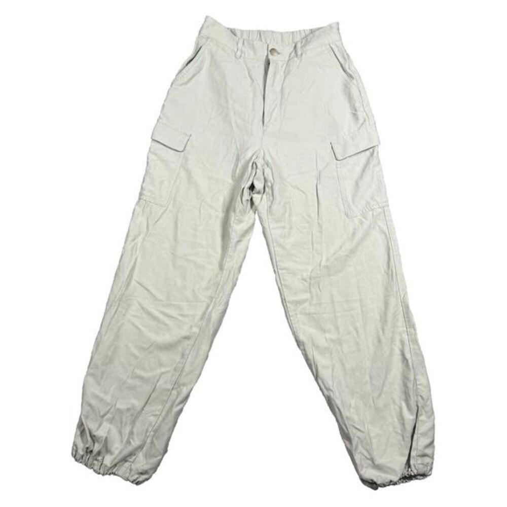 Uniqlo Womens Pants Green Size XS Cargo Jogger High Rise Ankle Rayon Blend